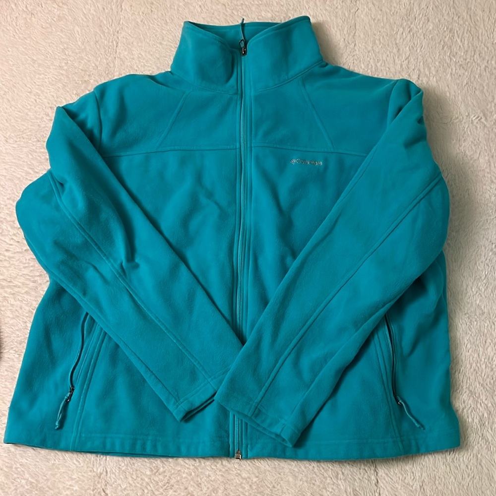 Columbia Teal Full-Zip Fleece Jacket